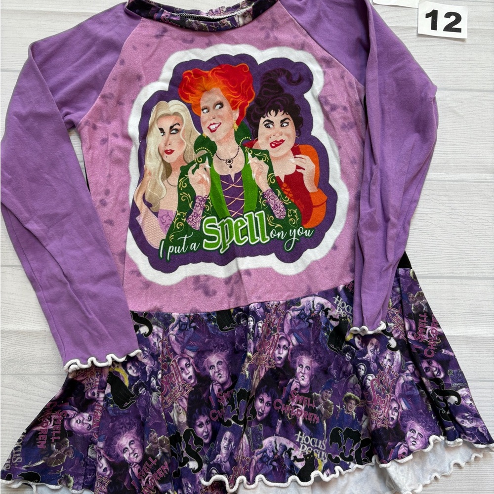 Wild by Design hocus pocus Purple Long Sleeve Kids peplum